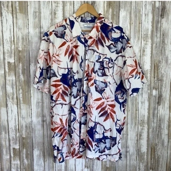 Columbia White Swordfish Button Down - Picture 1 of 5